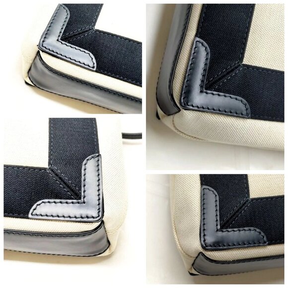 Balenciaga Hand Bag White Canvas 359-070325 - Picture 6 of 13